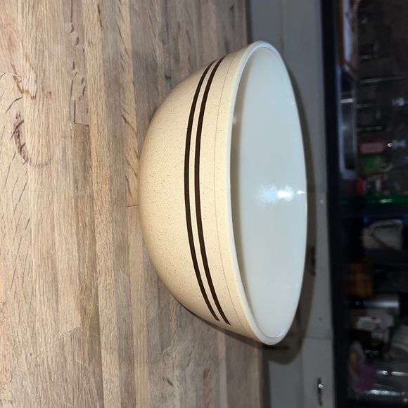 Pyrex Brown Stripe 404 Large Mixing Bowl Speckled Excellent Vintage Condition - Picture 6 of 7